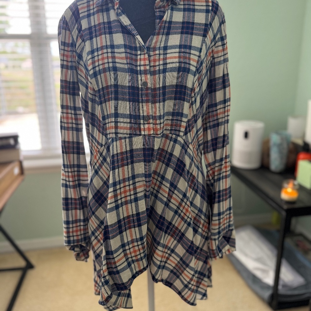 Vintage america long sleeve button down top